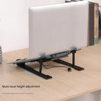 2026 Hot Selling Items Adjustable Height Laptop Cooling Stand Portable Foldable Design Multiple Speed Quiet Fan