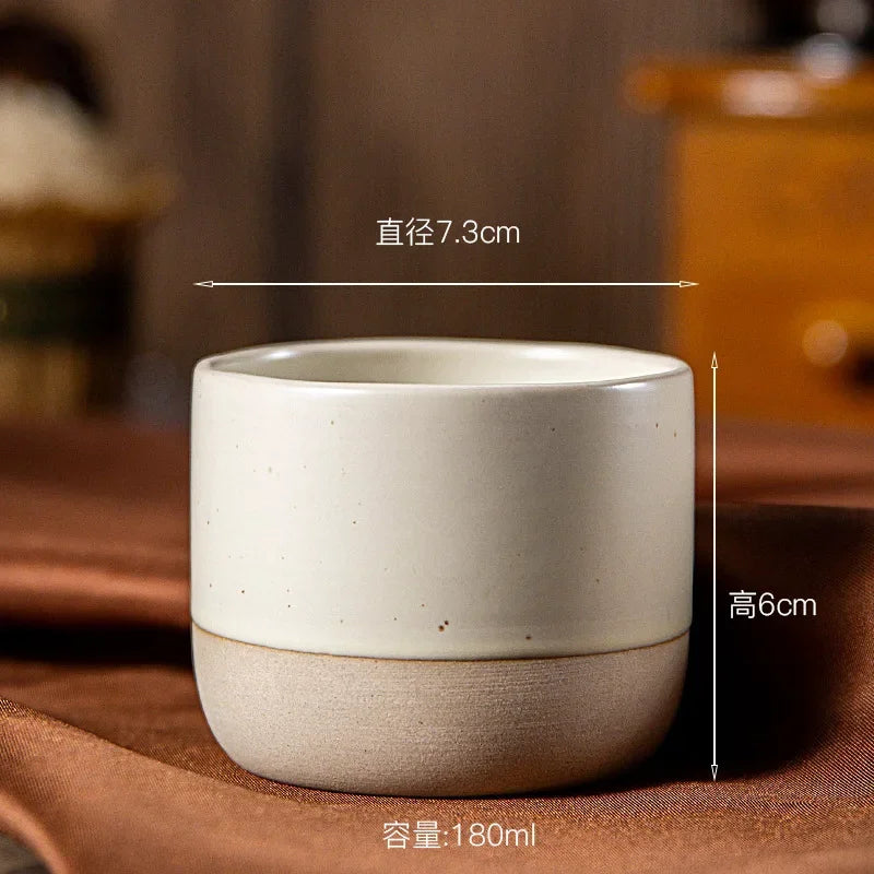 Vintage Coffee Mug 100ml 180ml 230ml Ceramics Tea Cup Japanese-style Cafes Drinkware Stoneware Espresso for Restaurants Hotels