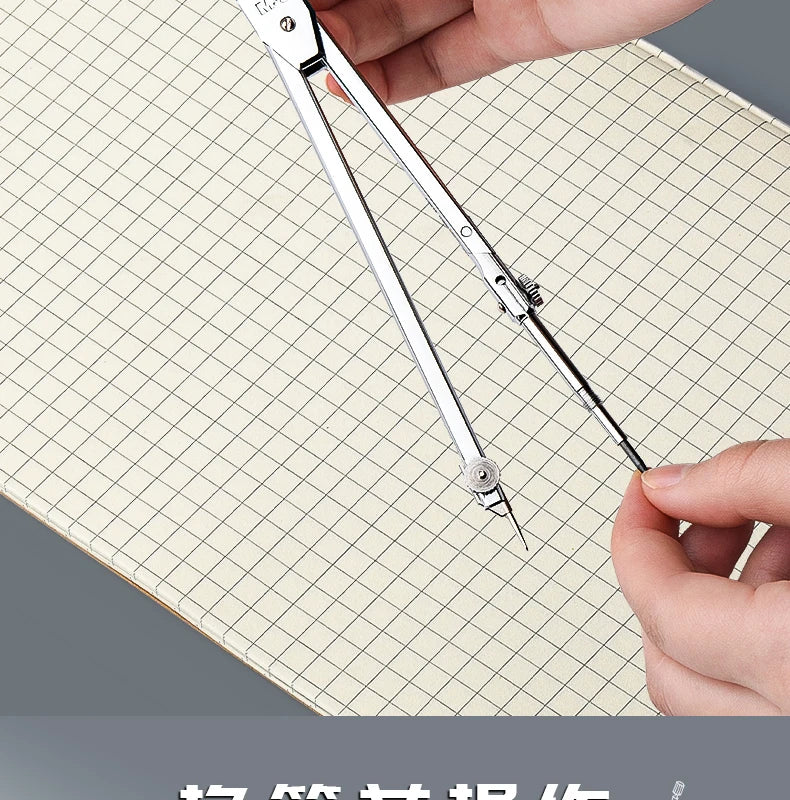 M&G Compass Drawing Tool Metal Geometric Protractor Engineering Protractor Drawing Tool, Suitable for Students and Carpenters
