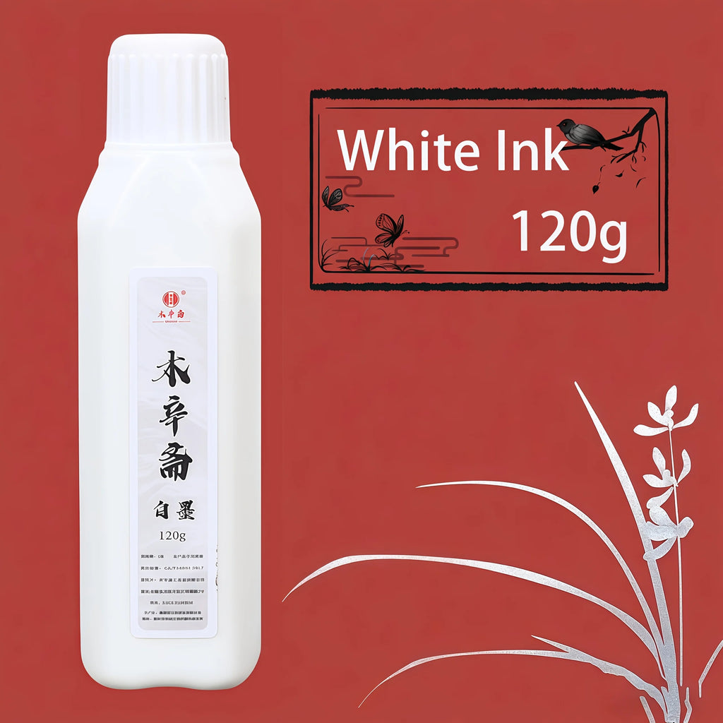 120ml Chinese Calligraphy Ink Colored Gold Silver Red White Vermilion Painting Brush Writing Brush Ink Artist Student Practice
