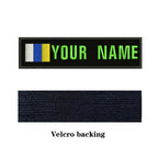 Canary Islands Flag 10X2.5cm Embroidery Custom Name Text Patch Stripes Badge Iron On Or  Patches