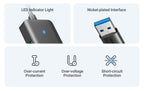 UGREEN USB3.0 HUB 4 Ports USB-A Splitter Slim USB Expander for Mouse Keyboard Flash Drive U Disk Printer and Laptop PC PS5 Xbox
