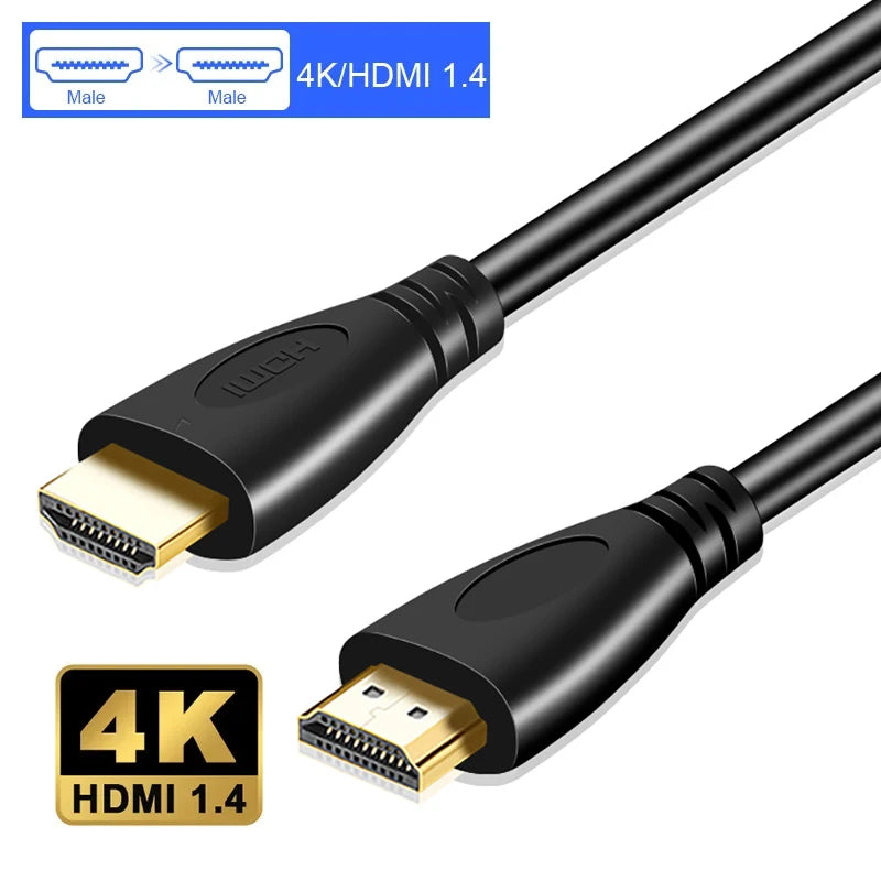 QGEEM HDMI-Compatible Cable HDMI to HDMI 2.0 Cable 4K for Xiaomi Projector Nintend Switch PS4 Television TVBox xbox Cable HDMI