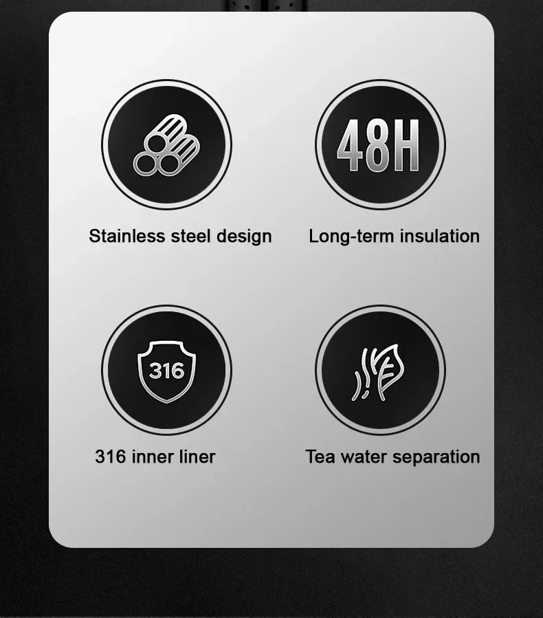 Large Capacity Cold Thermal Thermos Tumbler Stainless Steel Insulated Tea Coffee Water Bottle Insulation Flask Pot Travel Mug