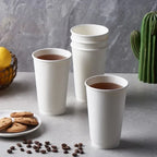 20pcs White Party Disposable Paper Cup Coffee Cup Kitchen Accessories DIY Decoration Children Birthday Wedding Picnic Tableware