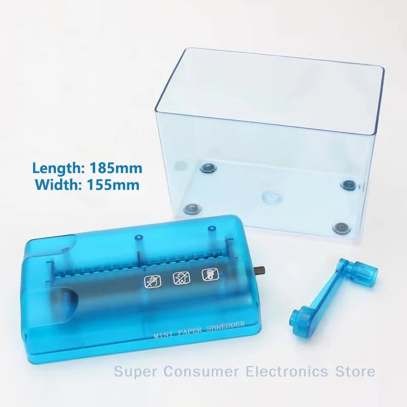 Portable Mini Hand Shredder for A4 Paper Document Paper Cutout Tool Home Office Use for Receipts And Bills
