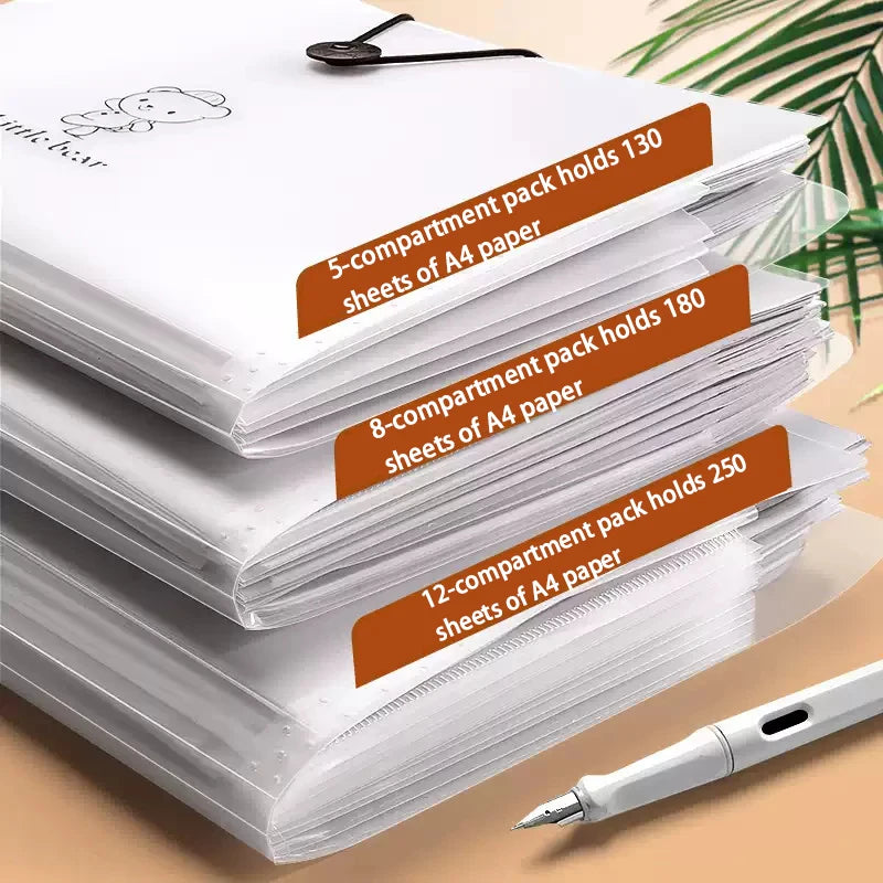 ♥A4 Multi-layer Student Insert Exam Organizer, Accordion Folder For Subject Classification, Exam File Storage Bag