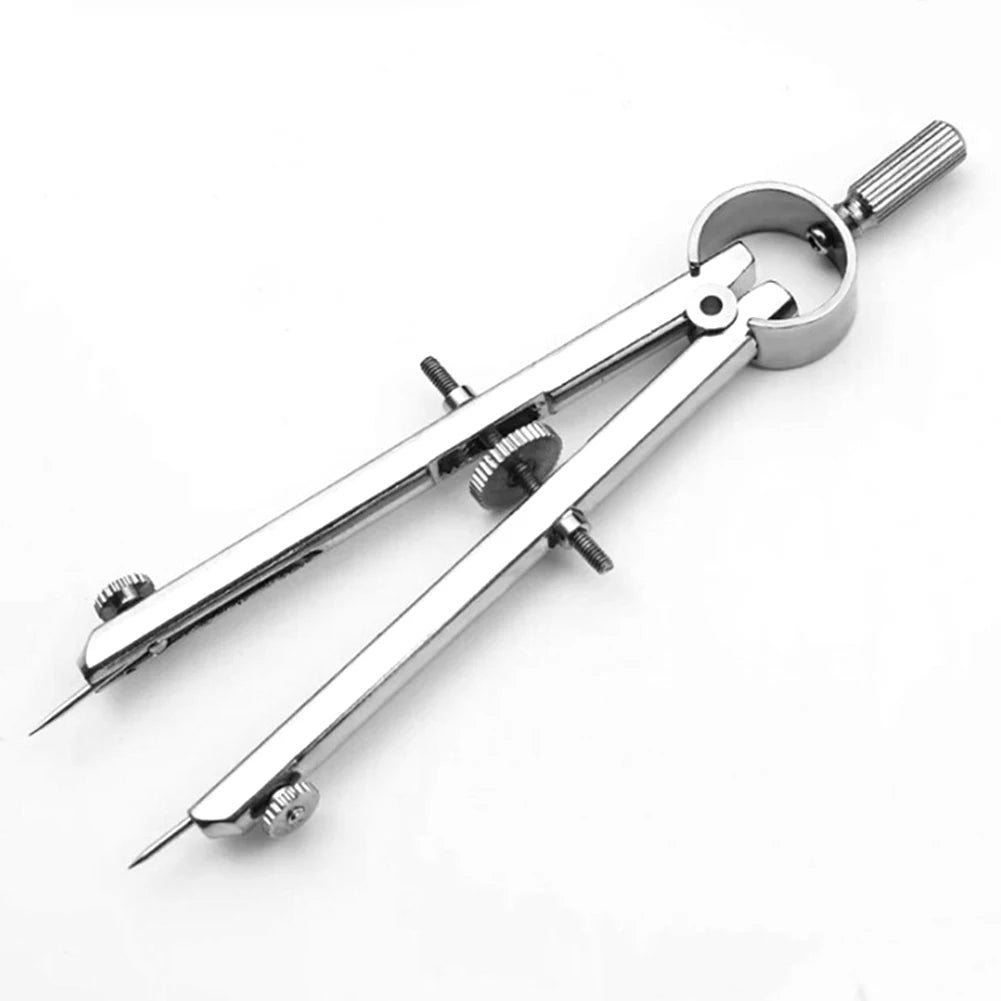 Practical Bow Divider Spring Compasses Multifunction Leather Printing Protractior Compasses Drawing Tool for Engineering