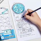4pcs/set Student specific multifunctional drawing function ruler, student drawing geometry ruler, activity angle ruler
