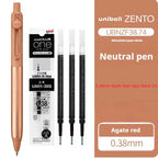 New Uni uniball Zento Flow Metal Rollerball Pen Aluminum Grip Gel Pens 0.5mm Water-Based Black Ink Ultra Smooth Writing Japan