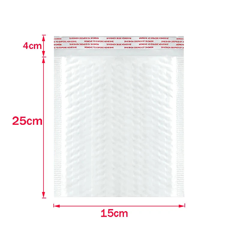 50Pcs Bubble Mailers White Poly Bubble Mailer Self Seal Padded Gift Bag Packaging Envelope Bags Book Shipping Package Bag