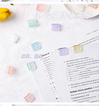 10PC Acrylic Push Clip Pusher Transparent Paper File Document Classification Clips Stationery Index Holder Clamp Office Sorting