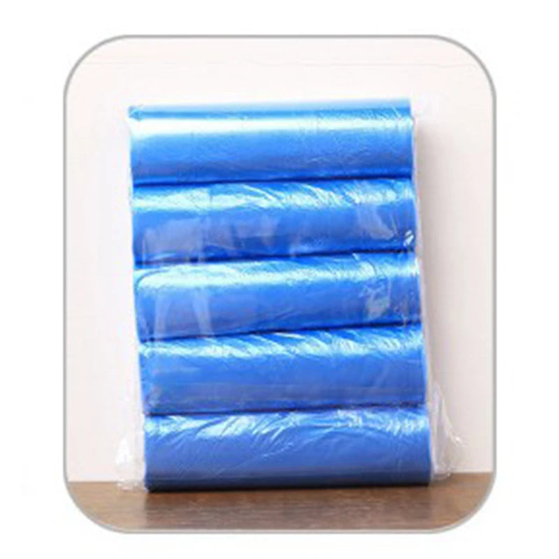5 Rolls Flat Top Plastic Garbage Bags Pre-cut Disposable Color Trash Bags Household Waste Bin Liners For Kitchen Bathroom Office