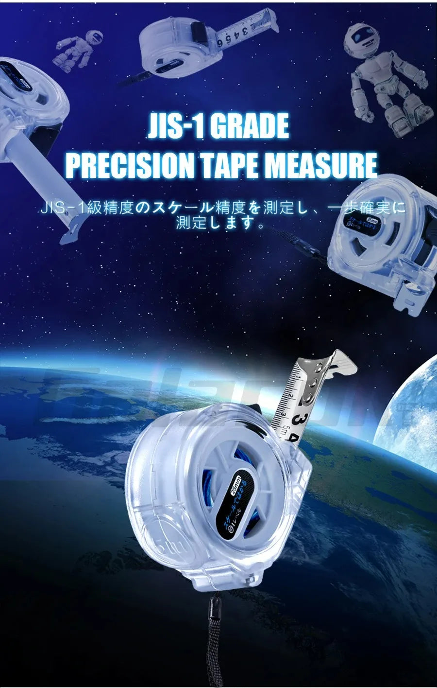 3/5/7.5/10M Stainless Steel Tape Measure High Wear Resistance Measuring Tool Imported from Japan For Woodworking Site Measuring