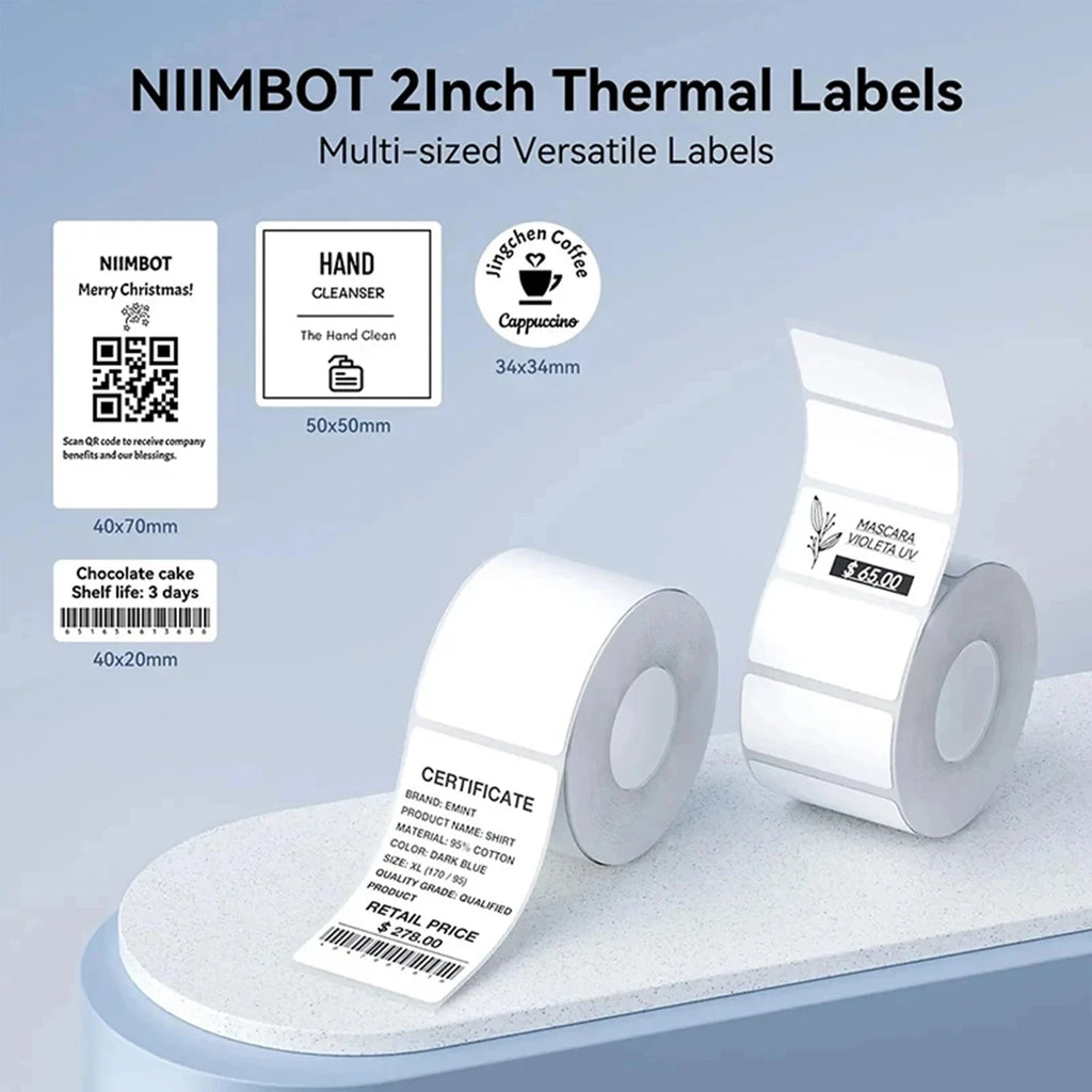 Niimbot B21/B1/B203 Mini Bluetooth Thermal Printer Anti-Oil Sticker Waterproof Adhesive Label Paper For Office Tag Labels Maker