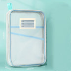 A4 Stationery Books Storage Bag Double-layer Mesh Zipper Bag Large Capacity Folders School Office Supplies