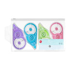 4 Packs, Correction Tape, White, Made Of Correct Tape, Eraser With Transparent Dispenser, Suitable For Office, School,
