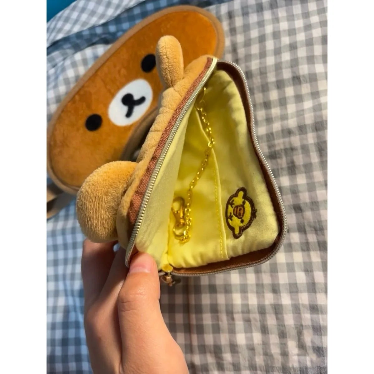 2025 New Kawaii Rilakkuma Peripheral Transparent Wallet Anime Themed Card Case And Key Case Storage Organizer Girl Birthday Gift