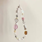 Korean Cute Star Pearl Beaded Phone Chain Hanging Cord Phone Charms Phone Strap Summer Handmade Mobile Lanyard Jewelry Gift