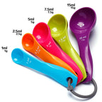 5Pcs Salt Oil Spoon Lovely Kitchen Colourworks Measuring Spoons Cup Baking Utensil Set Kit