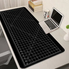 Cutting-Mat-white-on-black Mouse Pad Office Gaming Laptop Deskmat Anime Mousepad Gamer Keyboard Mouse Mat Computer Accessories