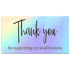 10-50pcs Thank You Cards For Small Business Colorful Laser Paper Thank You For Your Order "Beyond Grateful" Cards