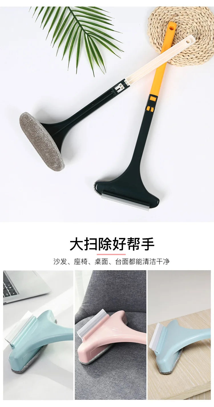 Window Mesh Screen Brush Curtain Net Wipe Cleaner Carpet Brush Dust Removal Brush Home Retractable Long Handle Cleaning Tools