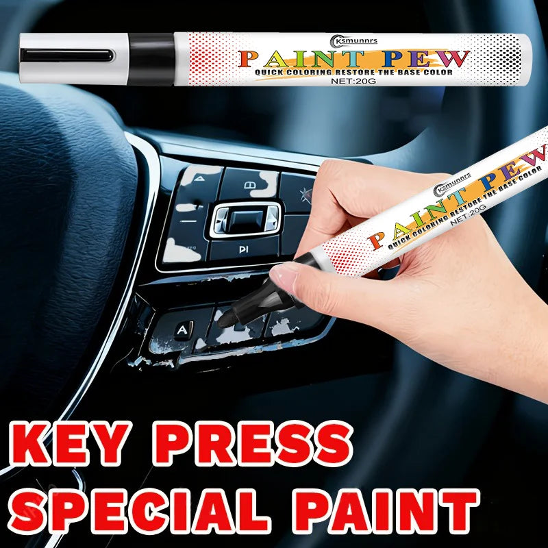 Car Button Repair Pen - Black Special Plastic Interior Renovation Touch-Up Pen, easily repairs scratches and wear on the interio