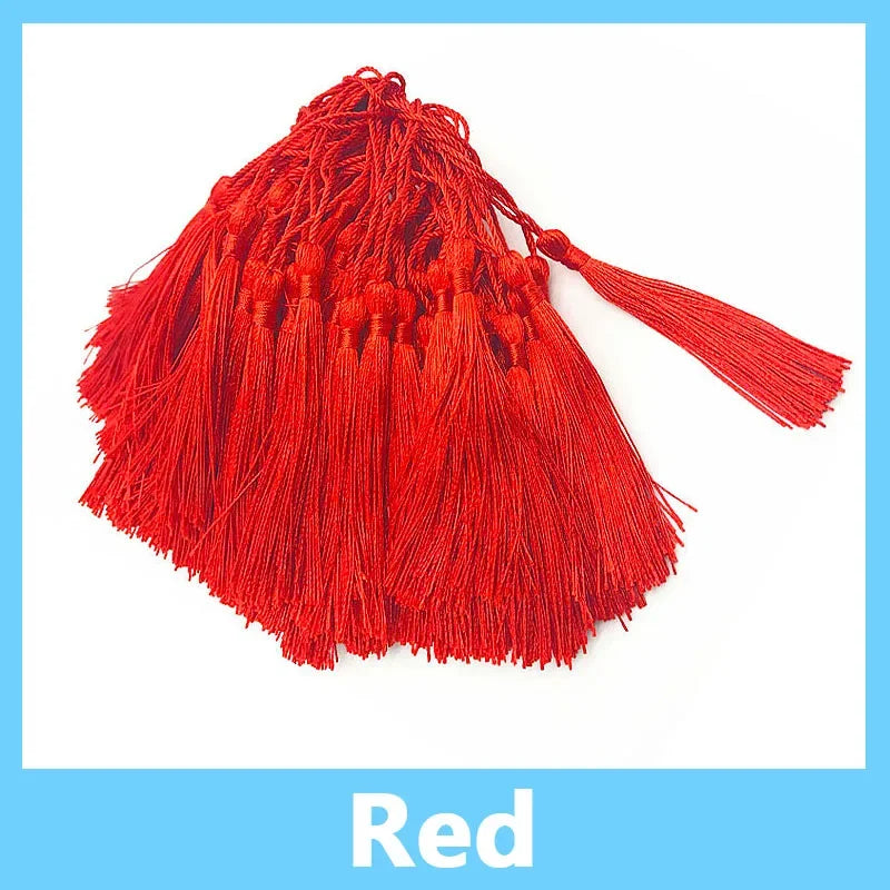 100pcs/Pack 13cm Tassel Silk Fringe Silky Floss Bookmark Tassels Mini Tassels for DIY Craft Jewelry Making Souvenir Bookmarks