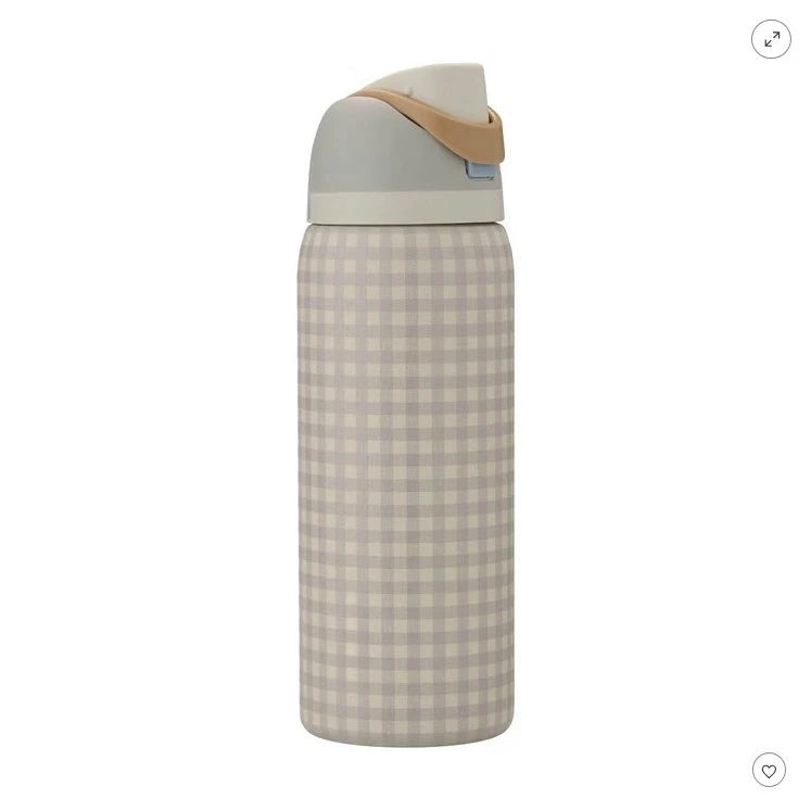 Stainless Steel Water Bottle 32oz Vacuum Insulated Water Bottle with Straw & Leak-Proof Lid Portable Handheld Vacuum Flasks