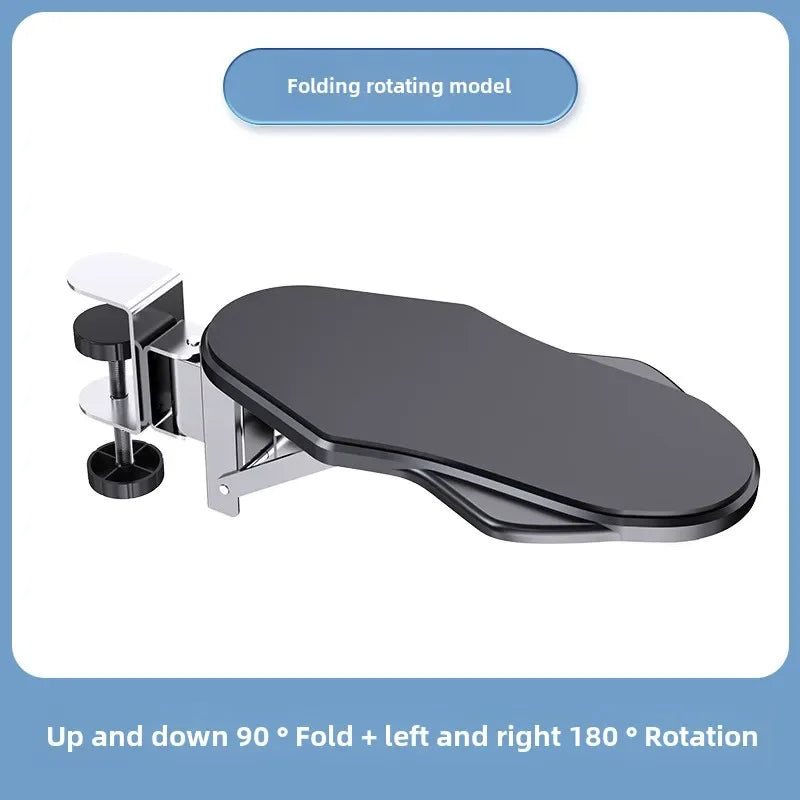 Computer Desk Arm Rest Pad Foldable Ergonomic Wrist Rest Support for Keyboard Armrest Extender Rotating Mouse Pad Holder Rack