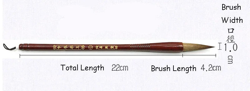 Wooden Writing Brushes Wolf Hair Traditional Chinese Calligraphy Painting Practice Festival Couplets Regular Script Supply