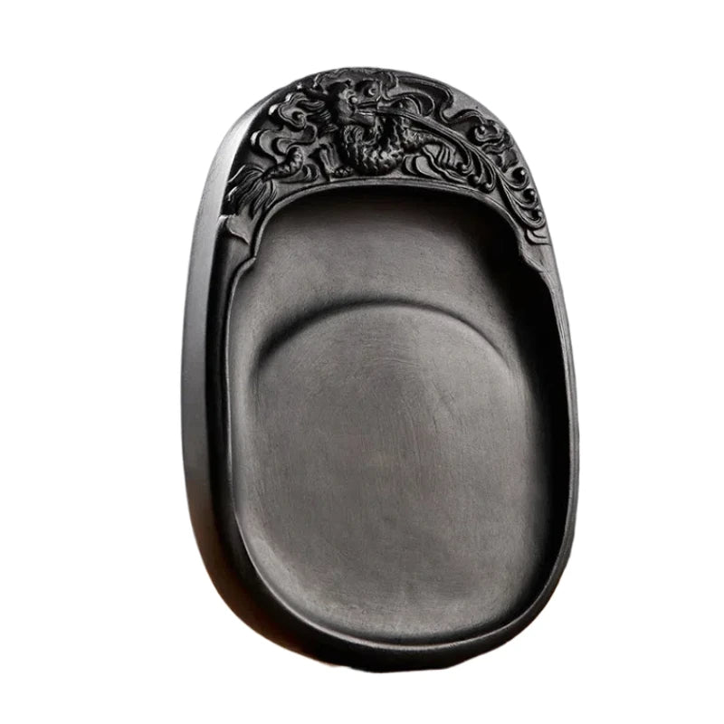 Calligraphy Inkstone Natural Raw Stone Duan Inkstone Chinese Style Brush Writing Painting She Inkstone Vintage Desktop Ornaments