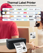 Marklife X4 Thermal Label Printer Portable Printer for 4x6 Mailing Packages Printing Bluetooth & Automatic Label Recognition
