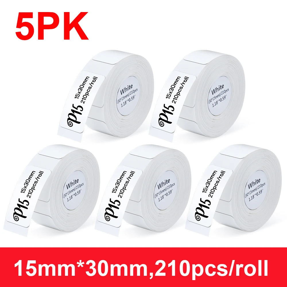 P15 Wireless Bluetooth Thermal Label Printer Mini Portable Adhesive Label Maker Fast Printing Similar as Marklife P15 P12 L12