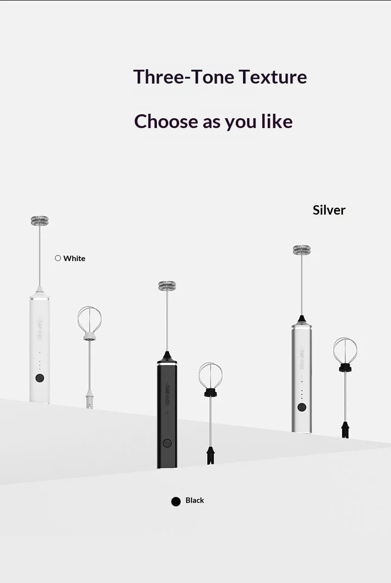 MHW-3BOMBER Electric Milk Frother Handheld Coffee Stirrer Household Egg Beater Milk Foam Maker Multi-Function Milk Frother