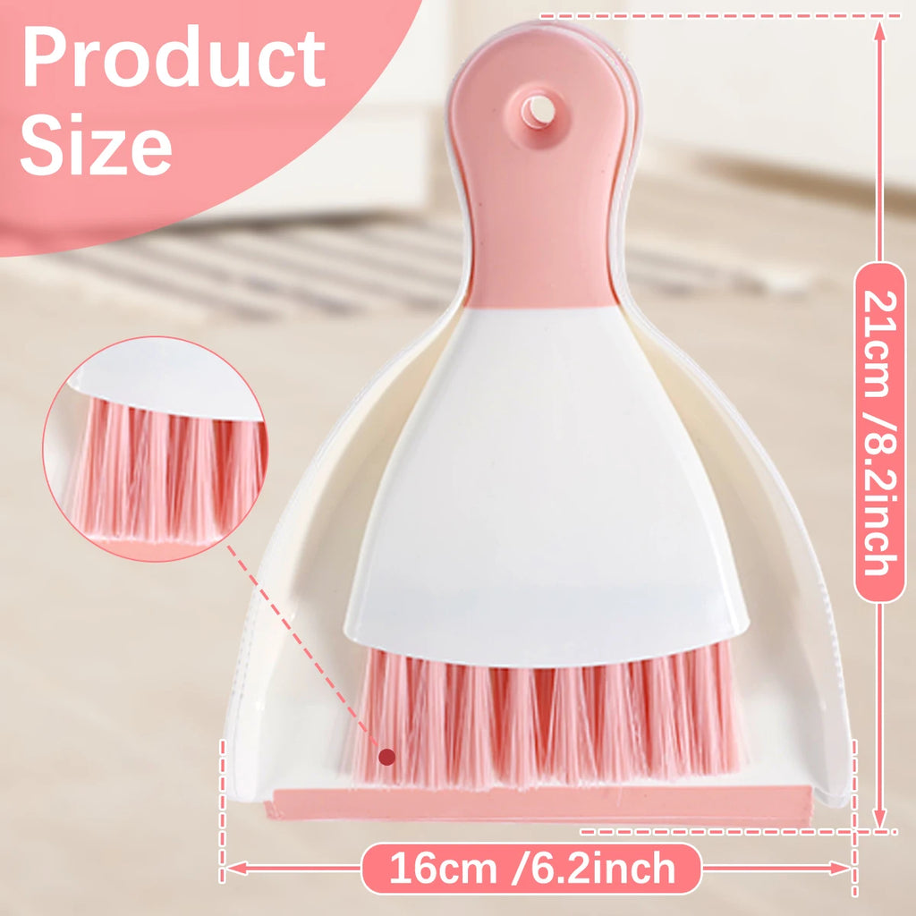 Mini Dustpan and Brush Set Portable Table Top Cleaning Dining Table Crumb Sweeper Multipurpose Desktop Keyboard Cleaning Tools