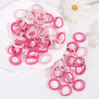 50Pcs Children Small Rubber Bands Girls Hair Ties Headbands Non Damaging Tie Ponytail High Elastic Durable Scrunchies Hair Rope