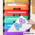 New! File Organizer Folder Hanging Long Size Bond Paper Wall-Mounted Rainbow Classification Large Capacity Office Folder