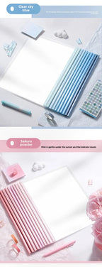 10pcs Transparent File Document Thicken Draw Rod A4 Folder Test Paper Storage Bag Clip Office Folder Organizer Office Supplies