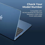 For MacBook Air Case 13 Inch M5 M4 M3M2 2026-2022 A3449 A3240 A3113 A2681 Compatible with Laptop Case 13.6 Inch Ultra-thin Matte