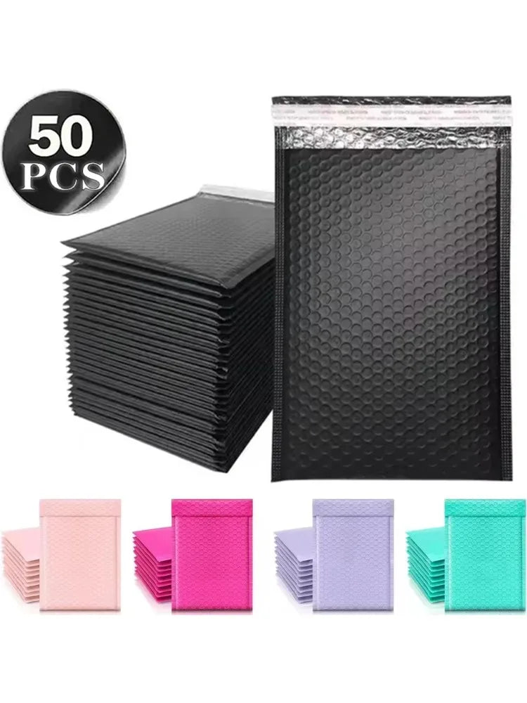 50 Pcs Multi Colors Envelope Mailing Shipping Packaging Small Business Supplies Shipping Packages Bubble Mailer Envelope Packing