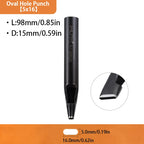 WUTA Basic Series 1pc Leather Belt Hole Puncher Oblong Hollow Punch Oval Flat Punches DIY Craft Tools for Strap Watch Band Bags