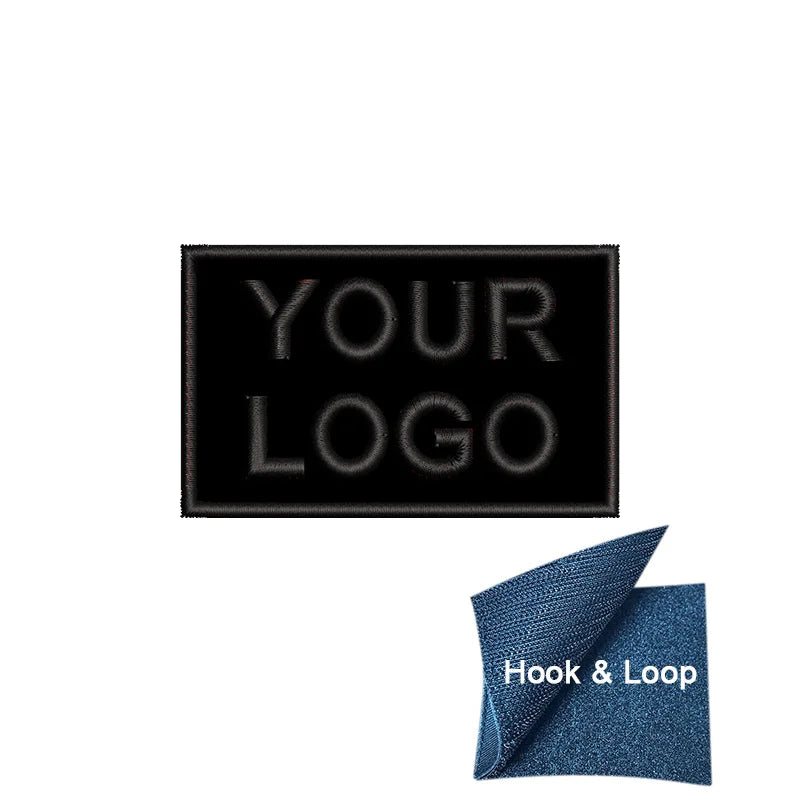 1PC 8x5cm Custom Name Tags Embroidered Patch Personalized Stripes Badge Number  Text Badge Iron On Backing Hook & Loop Backing