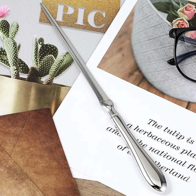 Letter Silver Mail Envelope Hand Slitter Opener