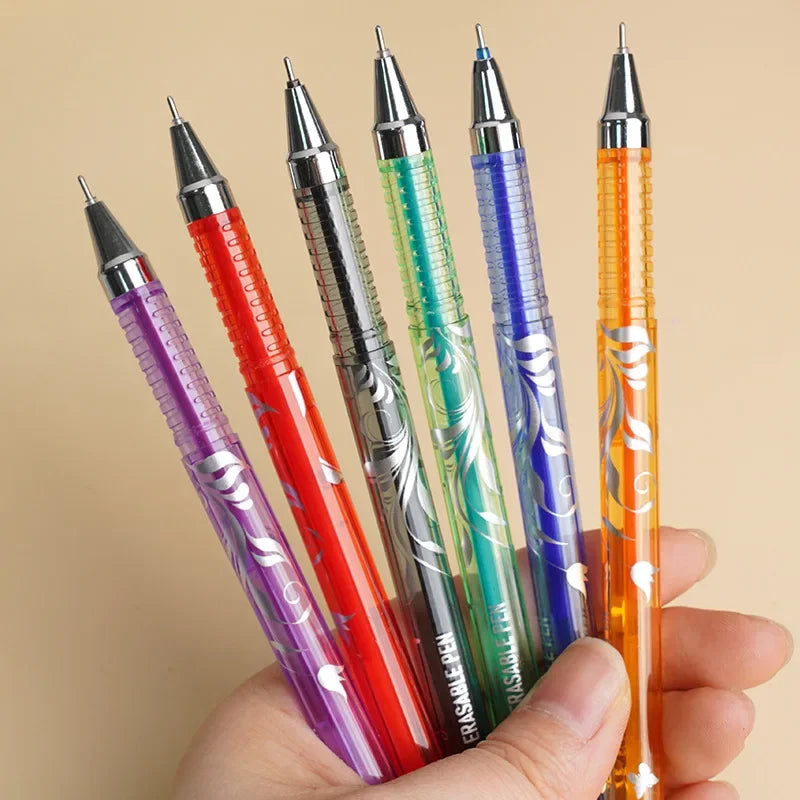 66pcs Erasable Pen refill Set Blue Black Ink Gel Pen Erasable Refill Rod Washable Handle School Office Writing Stationery