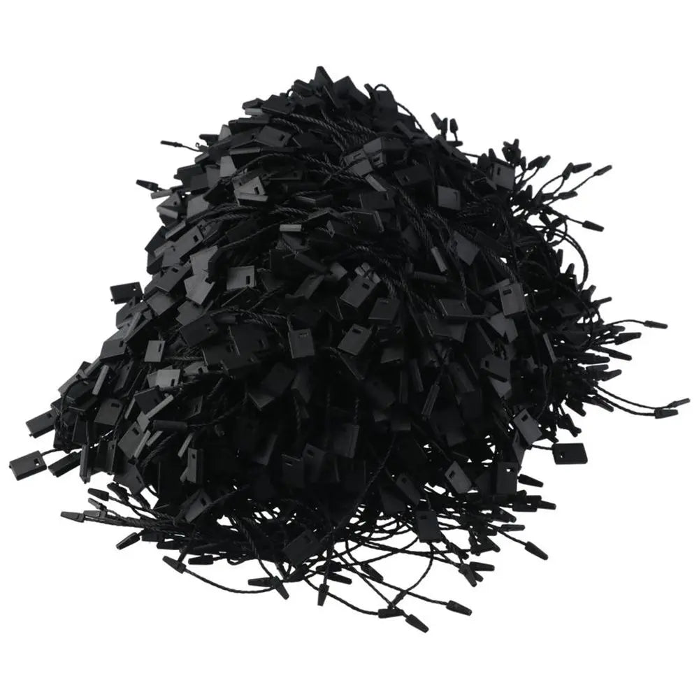 1000PCS Hang Tag String Black Price Tags Hang Tag String Clothing Garment Tags Polyester String Tag Seal Clothing Printed Label