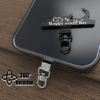 4-1Pcs Phone Lanyard Patch Anti-Lost Replacement Phone Tether Tabs Metal Cute Mobile Phone Lanyard Tether Tabs Patch Clips Ins
