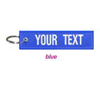 Customized Key Chain Tag Motorcycle Outboard Double Sided Embroidered Keychain