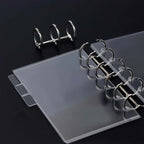 A5/A6/A7 Binder Dividers Planner Insets 6 Tabs Clear Thick Acrylic Index Divider/Cover  Refillable Page Protectors for 6 Ring